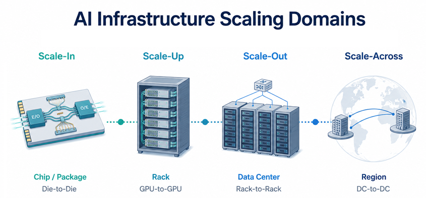 AI infrastructure scaling from chip and package to data centers